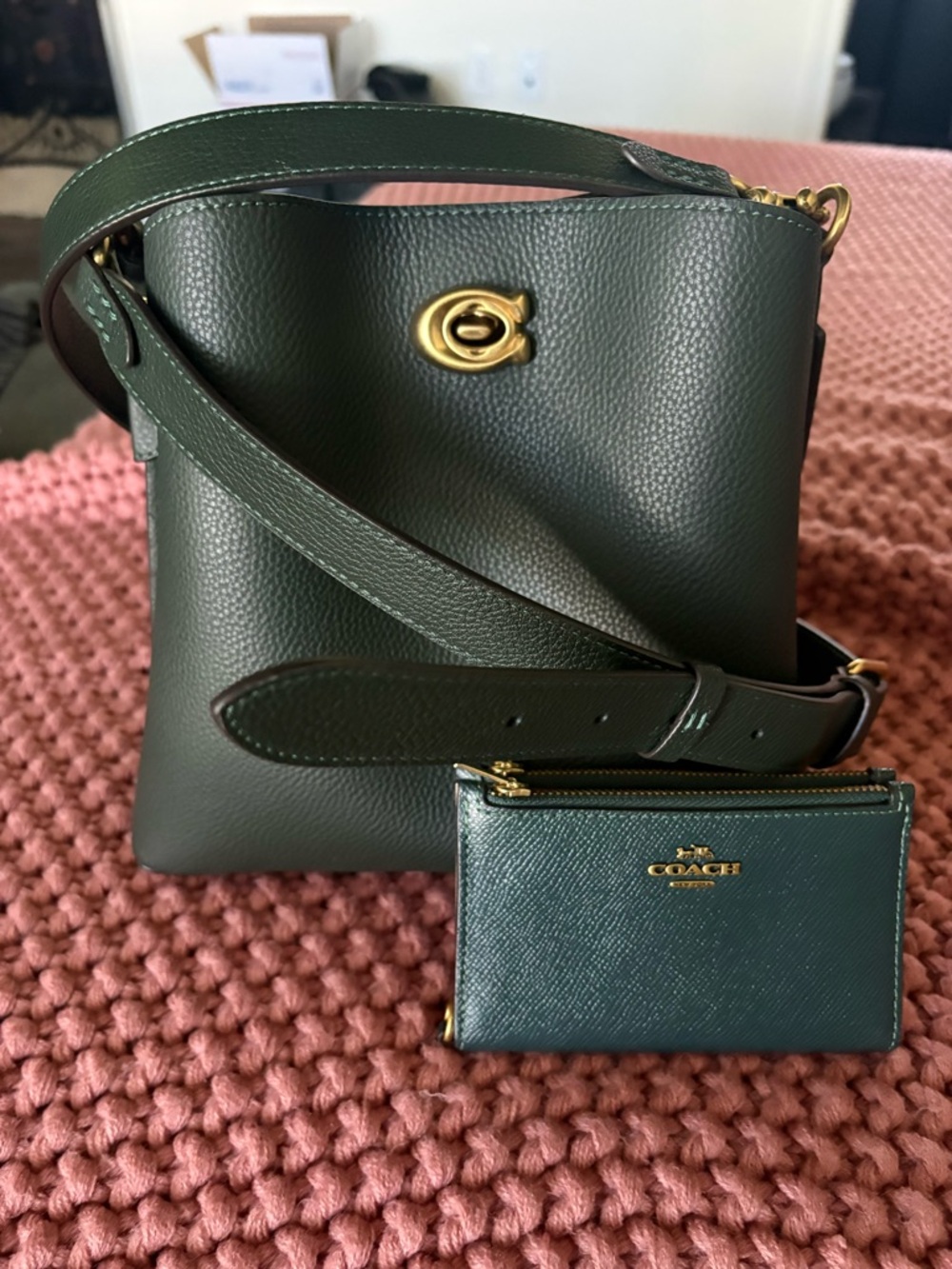 Coach Willow Bucket Bag with Matching Card Case